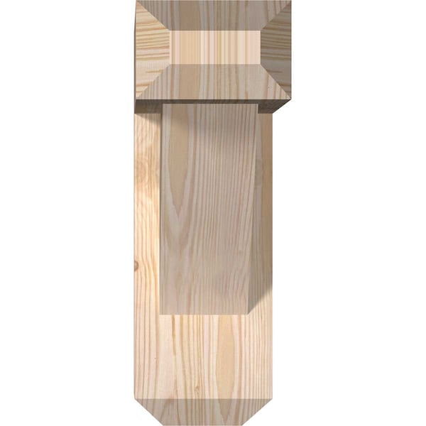 Traditional Craftsman Smooth Bracket W/ Offset Brace, Douglas Fir, 5 1/2W X 16D X 16H